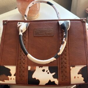 Wrangler Cowhide Pattern Satchel